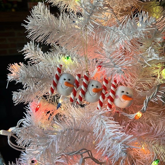 ❤️ Snowman Peppermint Stick Ornament BUY ONE GET ONE FREE - Picture 3 of 5